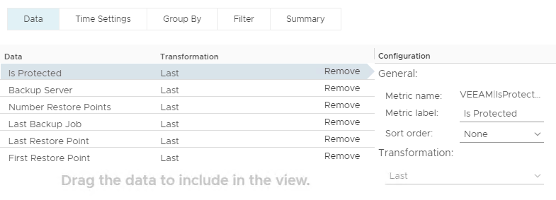 Veeam Integration with vRealize Operations Manager - View Data