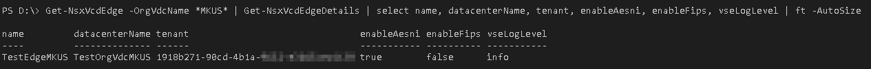 PowerShell Module for vCloud Director NSX API - Get-NsxVcdEdgeDetails