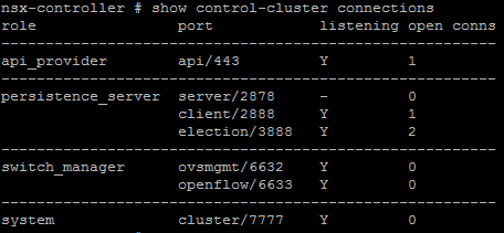 NSX Troubleshooting - Management and Control Plane - Show Control-Cluster Conections