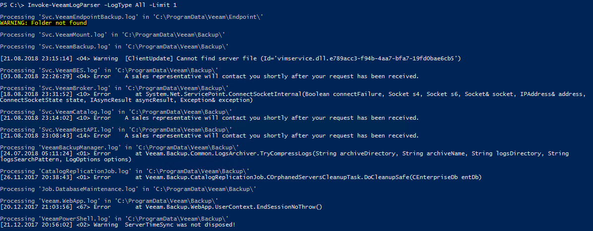 Featured image of post Veeam log file analysis with PowerShell