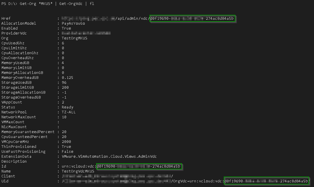 vCloud Director Dynamic Security Group with Tag - PowerCLI Get OrgVDC ID