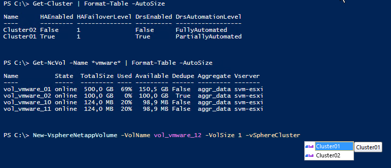 Create VMware vSphere NetApp NFS Volume - PowerShell Dynamic Parameters with Dynamic ValidateSet