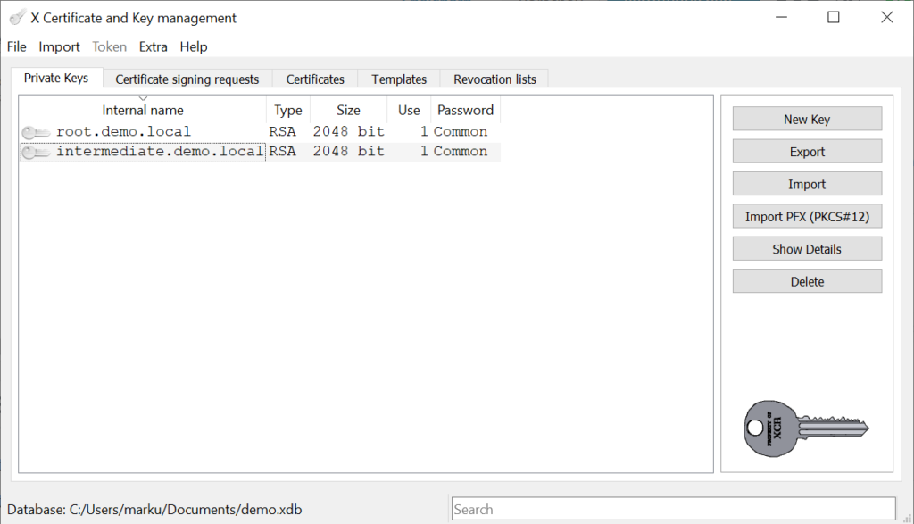 CA signed vCenter Certificate from XCA - CA Private Keys