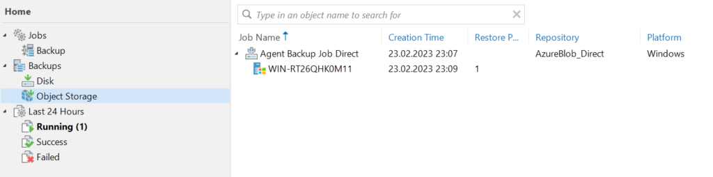 What means Direct to object storage?