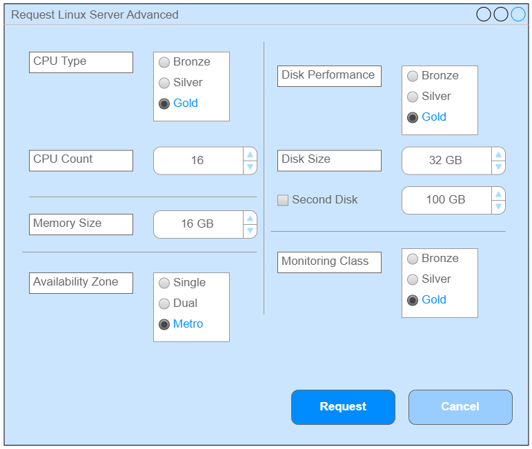 On-Demand Self-Service - Complex UI