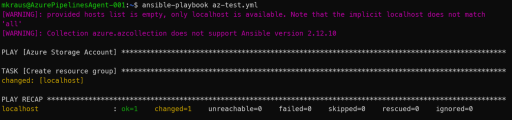 Azure Automation with Ansible - Playbook