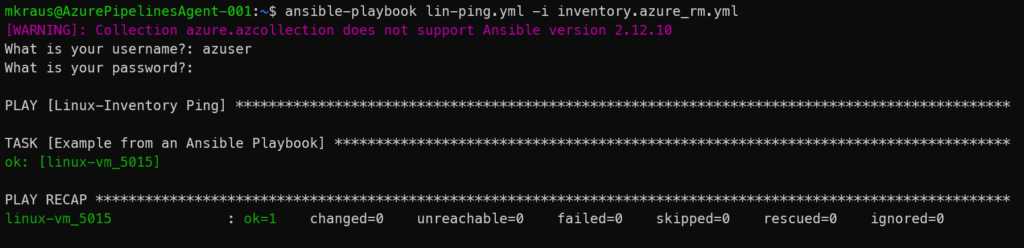 Azure Automation with Ansible - Inventory Usage