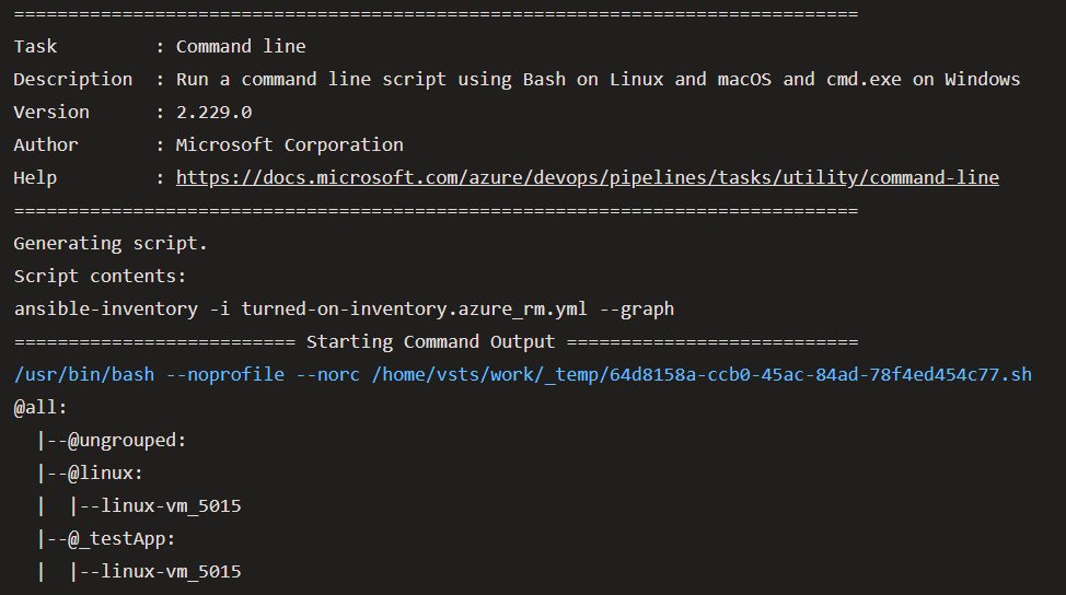 Azure Automation with Ansible - Task Inventoty Groups